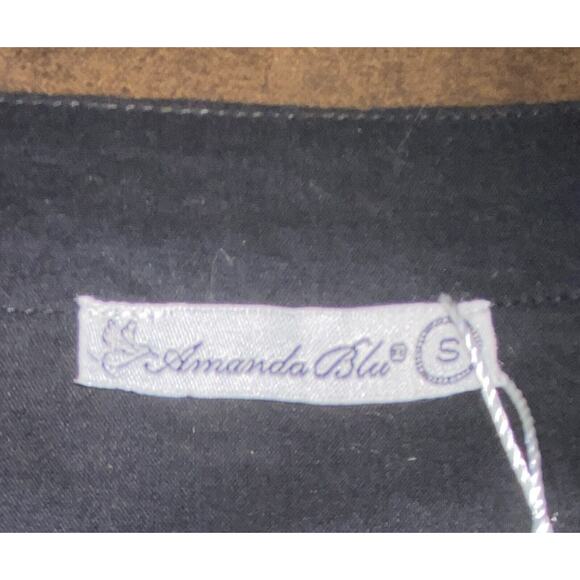 NWT Amanda Blu Blk Ctn Boho Hippie Tunic Ivory Embroidered Sm Lagenlook - Picture 7 of 9